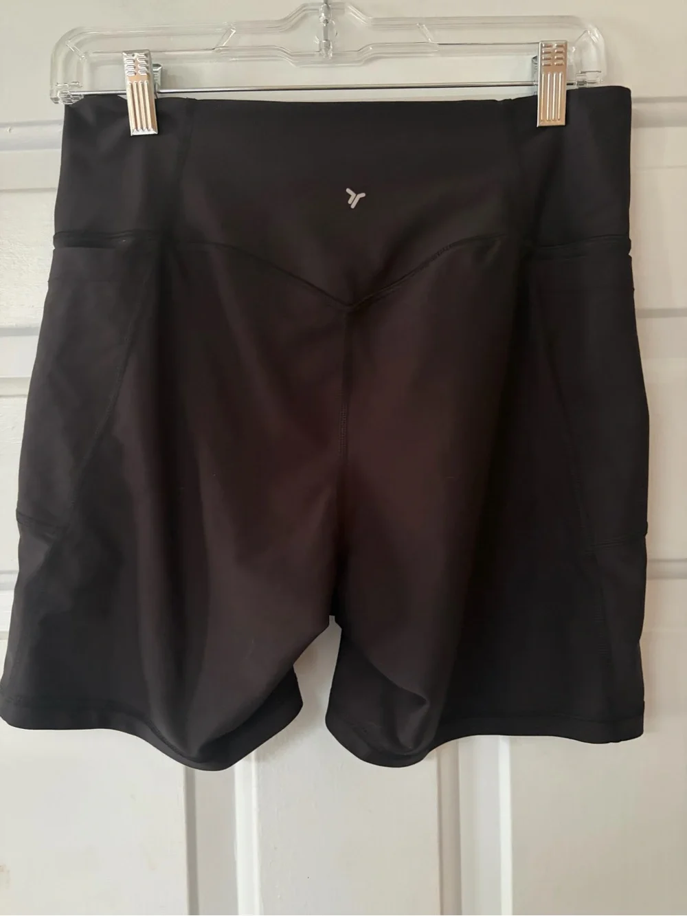 Old Navy Powersoft Extra High Waisted No Front Seam Pocket Bike Shorts Large.